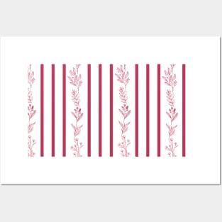 viva magenta stripes Pattern. Posters and Art